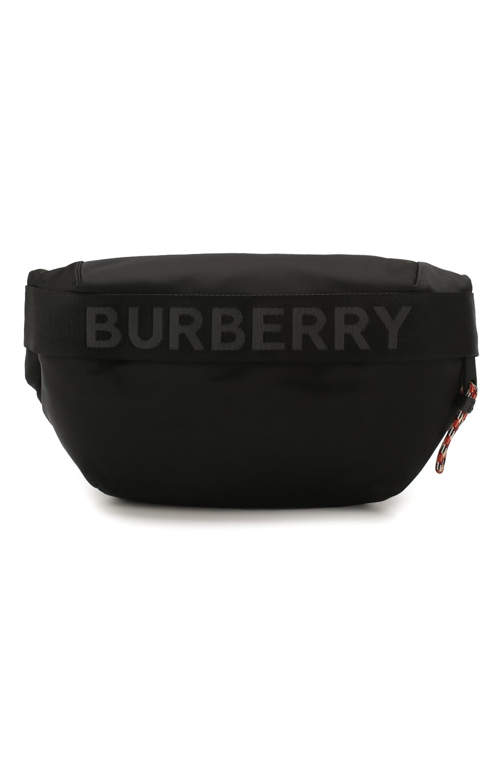 Мужская текстильная поясная сумка BURBERRY черного цвета, арт. 8025668 | Фото 1 (Случай: Повседневный; Размер: medium; Материал: Текстиль)