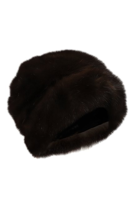 Женская шапка из меха норки KUSSENKOVV коричневого цвета, арт. 063500003679 | Фото 1 (Материал: Натуральный мех; Статус проверки: Проверена категория)