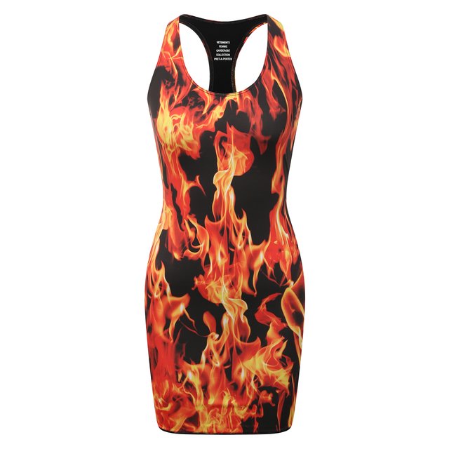 Платье VETEMENTS WE52DR140F 2604/FIRE PRINT