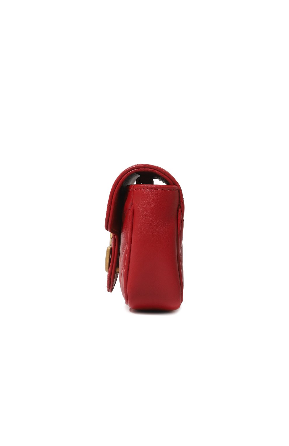 Женская сумка gg marmont super mini GUCCI бордового цвета, арт. 476433 DSVRT | Фото 4 (Сумки-технические: Сумки через плечо; Материал: Натуральная кожа; Размер: mini; Ремень/цепочка: На ремешке)