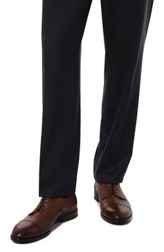 Мужские кожаные дерби H`D`S`N BARACCO коричневого цвета, арт. 71201.C.4* | Фото 3 (Мужское Кросс-КТ: Броги-обувь; Материал внутренний: Натуральная кожа; Стили: Классический)