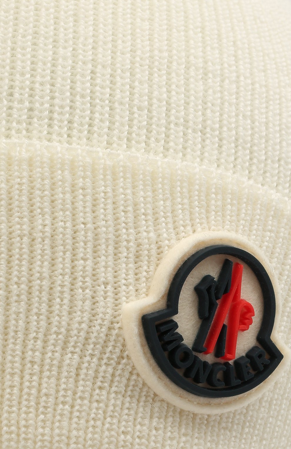 Детского шерстяная шапка MONCLER белого цвета, арт. G2-954-9Z731-00-A9632 | Фото 3 (Материал: Текстиль, Шерсть, Синтетический материал)
