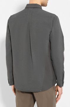 Мужская хлопковая куртка TRANSIT темно-серого цвета, арт. CFUTRKB114 | Фото 4 (Кросс-КТ: Куртка, Ветровка; Рукава: Длинные; Материал внешний: Хлопок; Мужское Кросс-КТ: Верхняя одежда; Длина (верхняя одежда): Короткие)