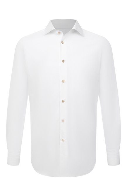 Мужская хлопковая сорочка KITON белого цвета по цене 77400 руб., арт. UCIH0660101 | Фото 1