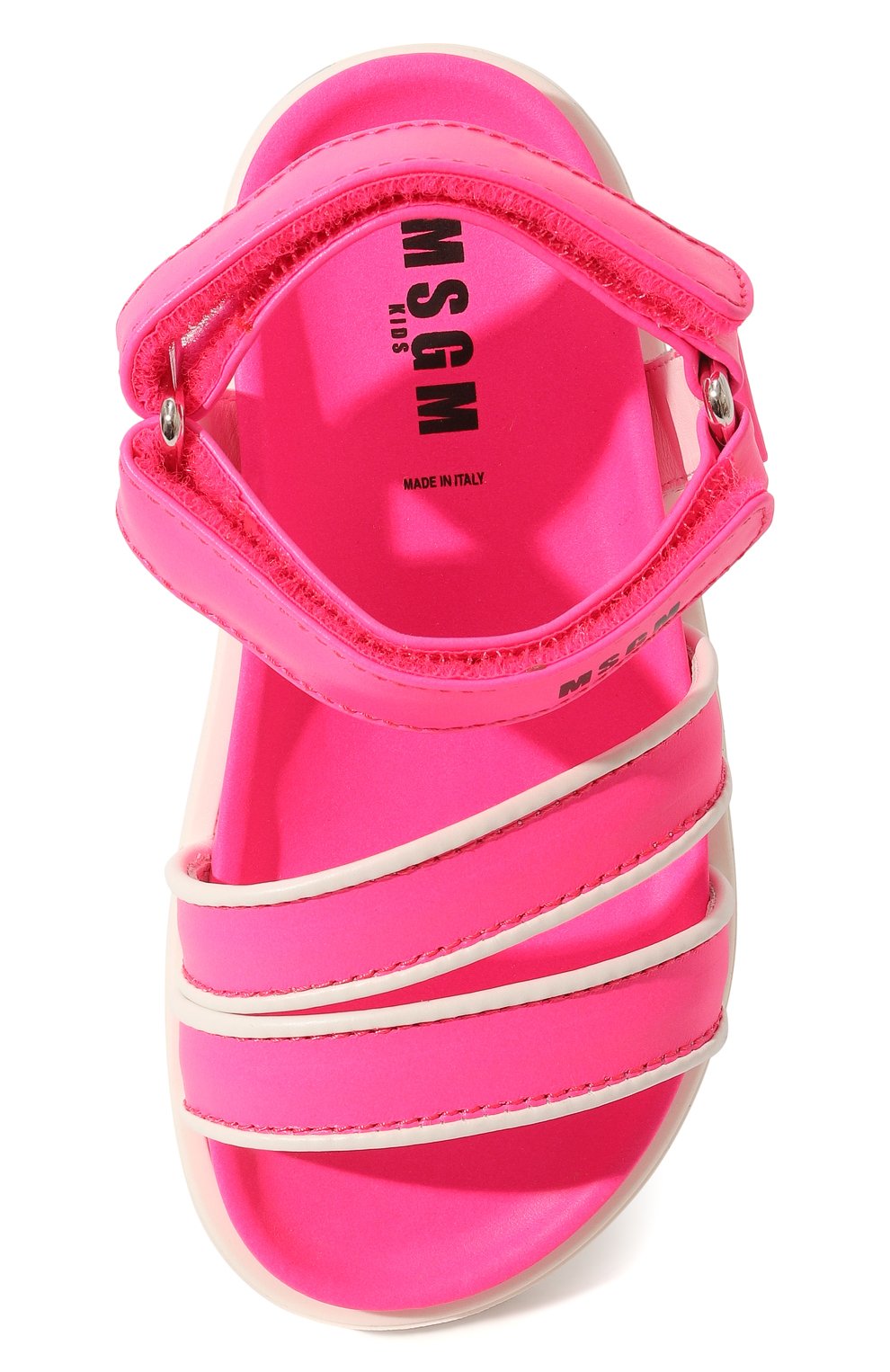 Детские сандалии MSGM KIDS розового цвета, арт. 74002/20-27 | Фото 4 (Материал внутренний: Натуральная кожа)