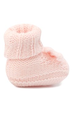 Детские шерстяные пинетки BABY T светло-розового цвета, арт. 20AI103SA | Фото 3
