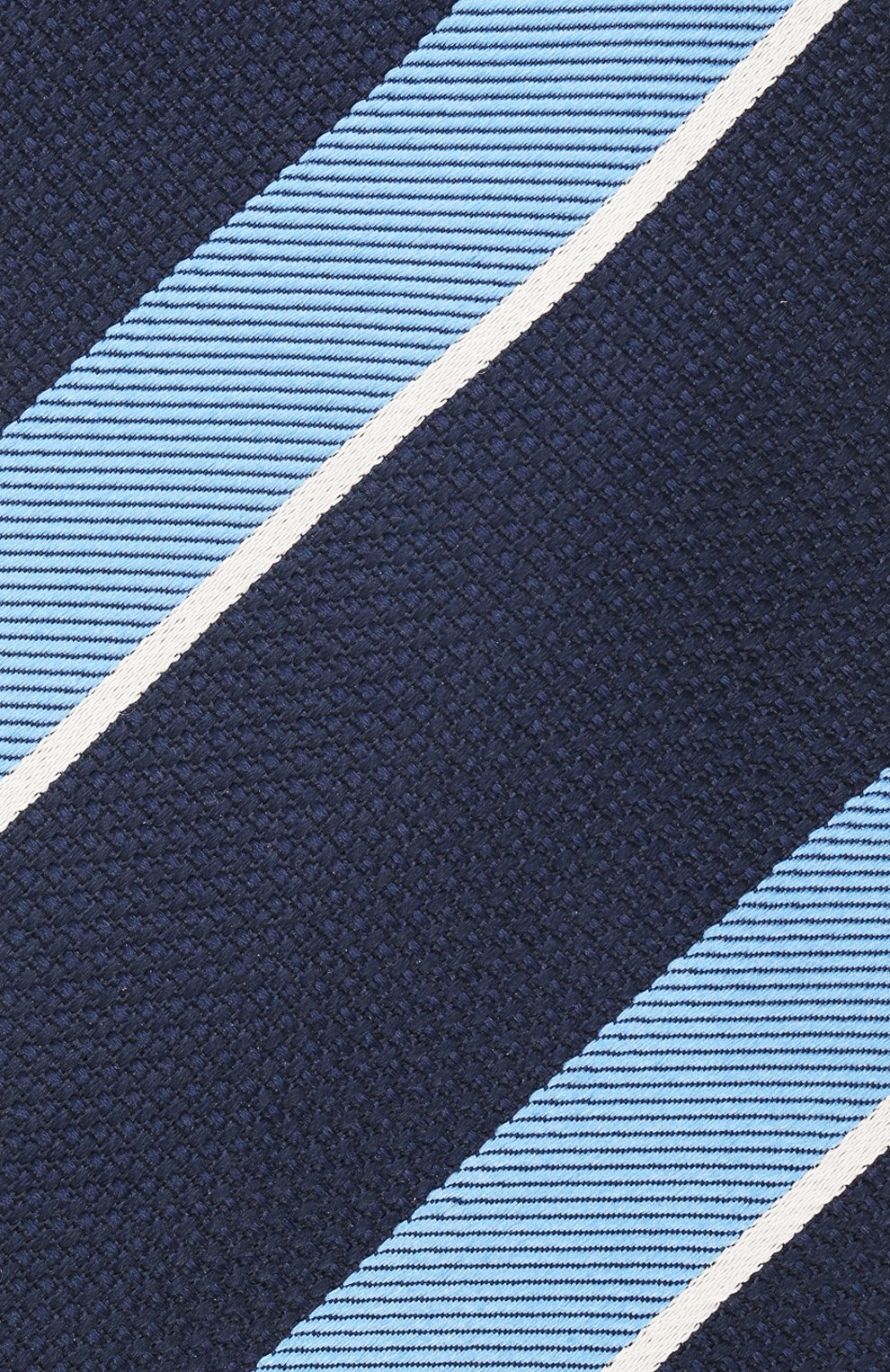 Мужской шелковый галстук VAN LAACK темно-синего цвета, арт. LER0Y/K04059 | Фото 3 (Принт: С принтом; Материал: Текс�тиль, Шелк)