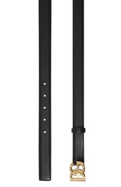 Женский кожаный ремень DOLCE & GABBANA черного цвета, арт. BE1447/AW576 | Фото 3 (Материал: Натуральная кожа; Кросс-КТ: Тонкие)