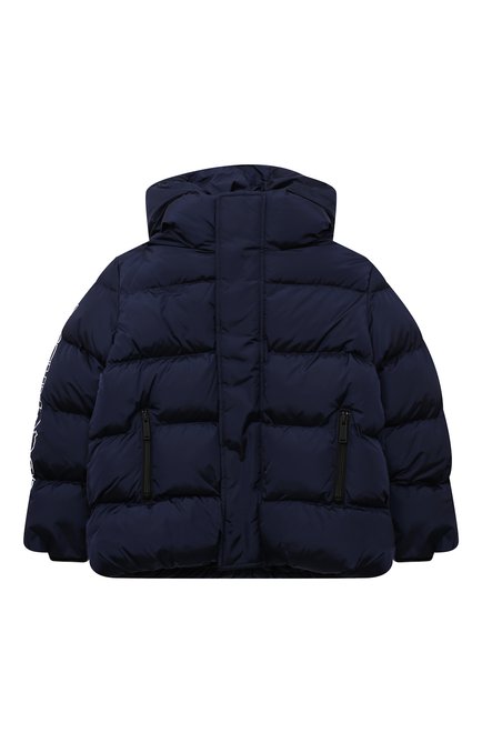 Детский утепленная куртка DSQUARED2 темно-синего цвета по цене 63750 руб., арт. DQ1732/D00BN | Фото 1