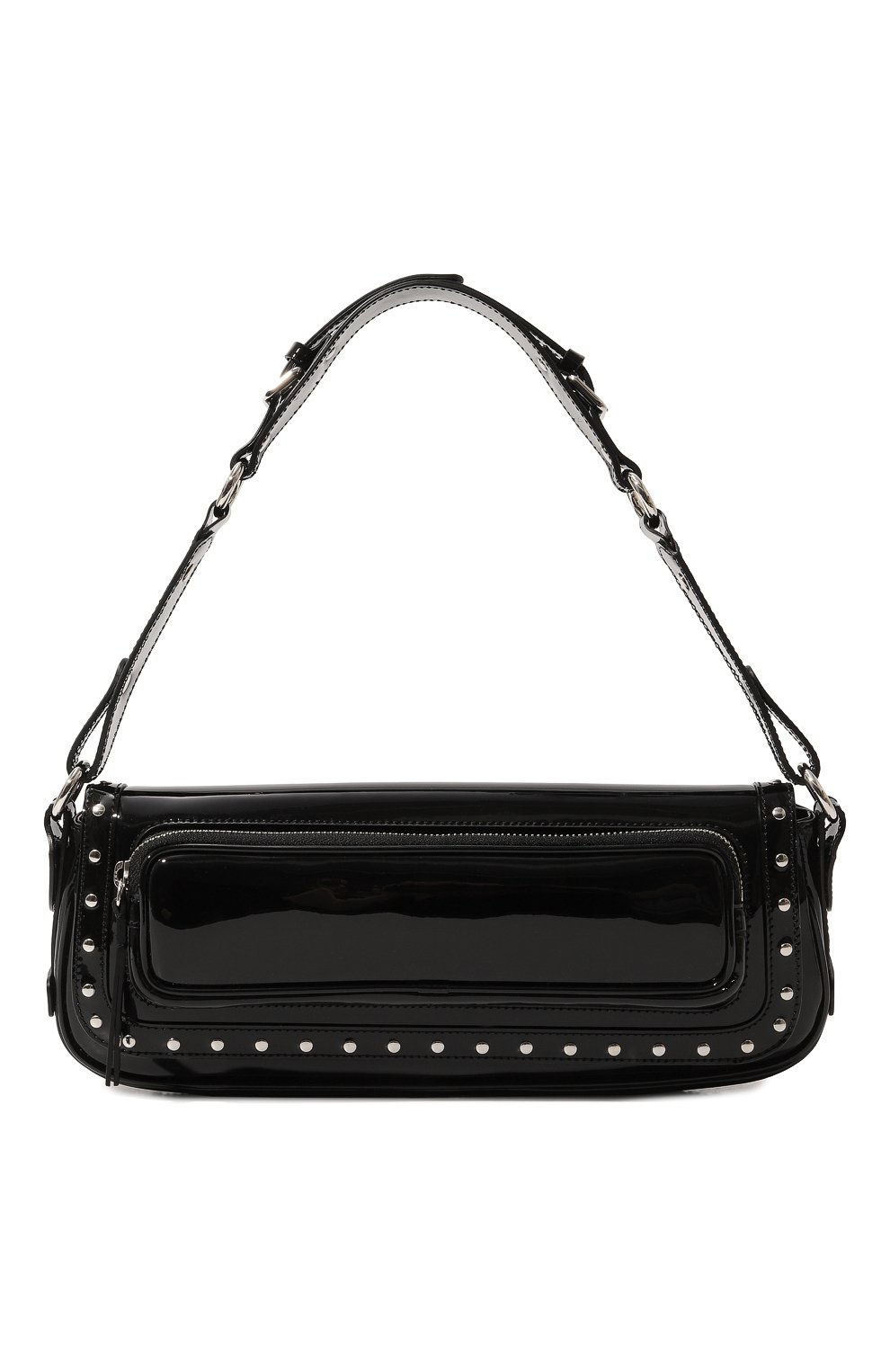 Женская сумка maddy BY FAR черного цвета, арт. 23CRMDDSBLPMED | Фото 1 (Сумки-технические: Сумки top-handle; Размер: medium; Материал: Натуральная кожа)