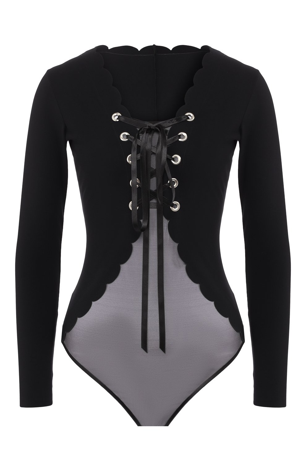 Женское черное боди со шнуровкой CHANTAL THOMASS купить в интернет ...
