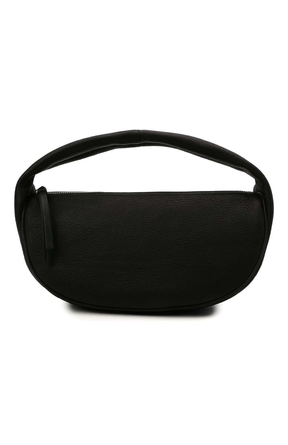 Женская сумка cush BY FAR черного цвета, арт. 21CRCSHSBLFLTMED | Фото 1 (Сумки-технические: Сумки top-handle; Размер: medium; Материал: Натуральная кожа)