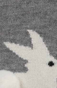 Детский комплект из пуловера и брюк BABY T серого цвета, арт. 22AI170C/18M-3A | Фото 6 (Материал внешний: Шерсть; Материал сплава: Проставлено; Нос: Не проставлено)