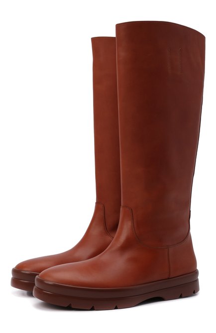 Женские кожаные сапоги THE ROW коричневого цвета по цене 215500 руб., арт. F1207-RC222 | Фото 1