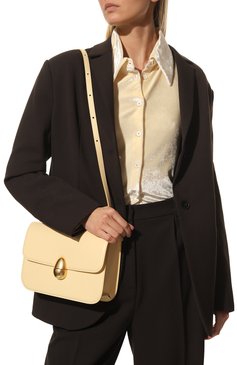 Женская сумка phoenix NEOUS кремвого цвета, арт. 00016A | Фото 2 (Сумки-технические: Сумки top-handle; Материал: Натуральная кожа; Ремень/це почка: На ремешке; Размер: small)