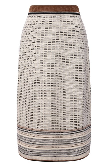 Женская кашемировая юбка LORO PIANA кремвого цвета по цене 199500 руб., арт. FAL7035 | Фото 1