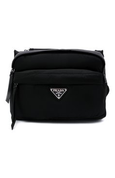 Мужская поясная сумка PRADA черного цвета, арт. 2VH038-2DW3-F0002-YOO | Фото 1 (Случай: Повседневный; Материал: Текстиль)