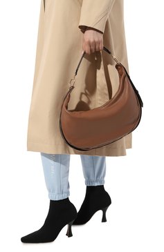 Женская сумка oyster hobo medium BORBONESE коричневого цвета, арт. 923738 | Фото 2 (Сумки-технические: Сумки top-handle; Размер: medium; Материал: Натуральная кожа)