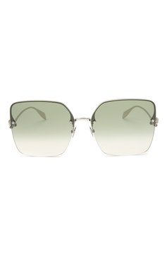 Женские солнцезащитные очки ALEXANDER MCQUEEN зеленого цвета, арт. AM0271S 003 | Фото 3 (Региональные ограничения белый список (Axapta Mercury): RU; Тип очков: С/з; Очки форма: Квадратные; Оптика Гендер: оптика-женское)