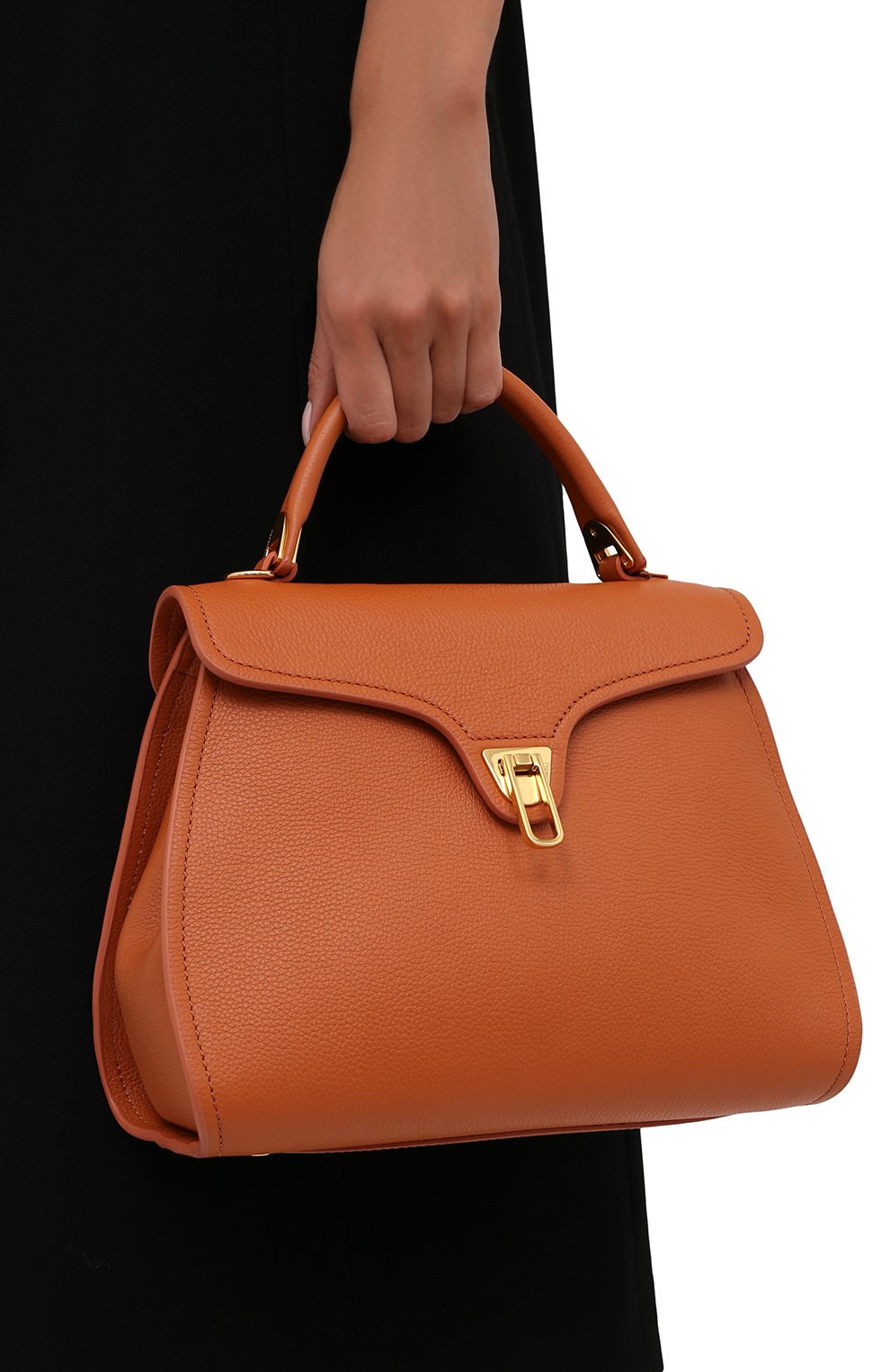 Женская сумка marvin COCCINELLE оранжевого цвета, арт. E1 IP0 18 03 01 | Фото 2 (Сумки-технические: Сумки через плечо, Сумки top-handle; Размер: medium; Материал: Натуральная кожа; Ремень/цепочка: На ремешке)