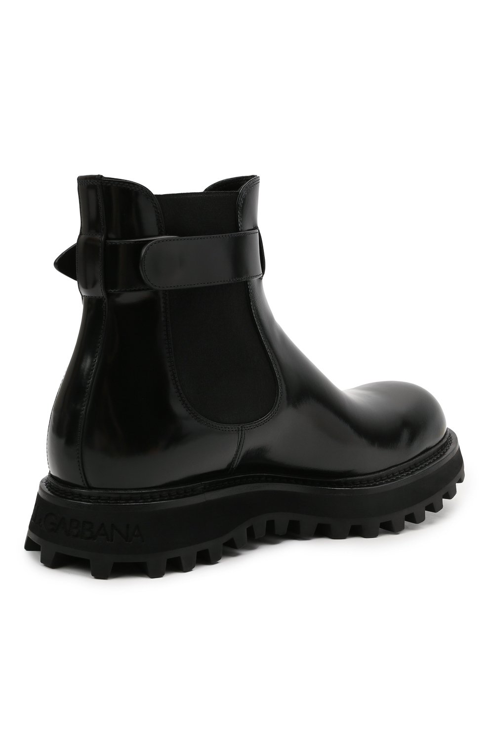 Мужские кожаные челси bernini DOLCE & GABBANA черного цвета, арт. A60371/A1203 | Фото 4 (Материал внутренний: Натуральная кожа; Материал утеплителя: Без утеплителя; Подошва: Массивная; Мужское Кросс-КТ: Сапоги-обувь, Челси-обувь; Длина стельки: 25,3, 26,1, 26,5, 26,9, 27,3, 27,7, 28,1, 28,5, 29,3)