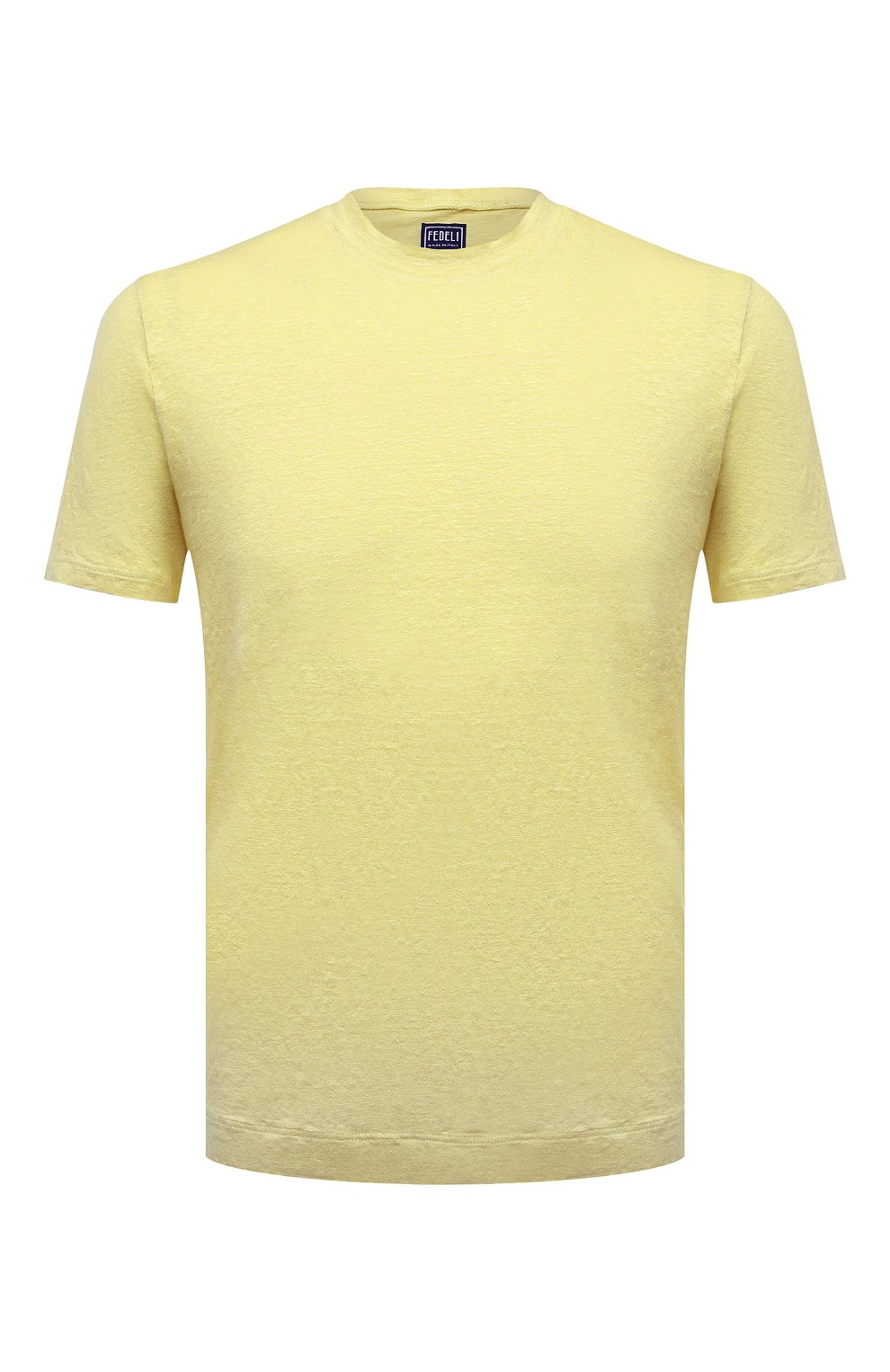 Льняная футболка Fedeli Жёлтый 6UED0151 5674511