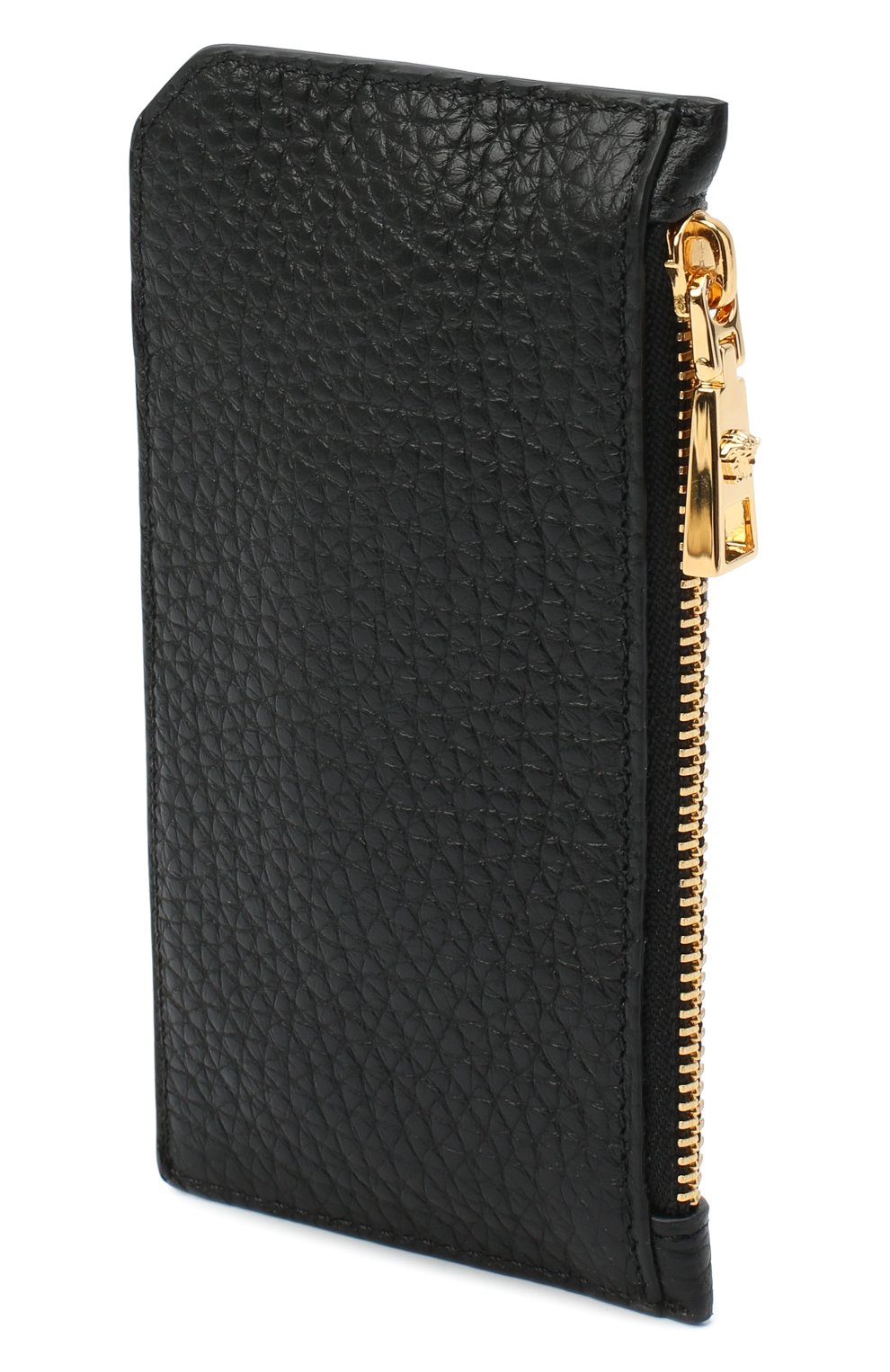 Мужской кожаный футляр для кредитных карт VERSACE черного цвета, арт. DP37855/DVTG4M | Фото 2 (Материал: Натуральная кожа)