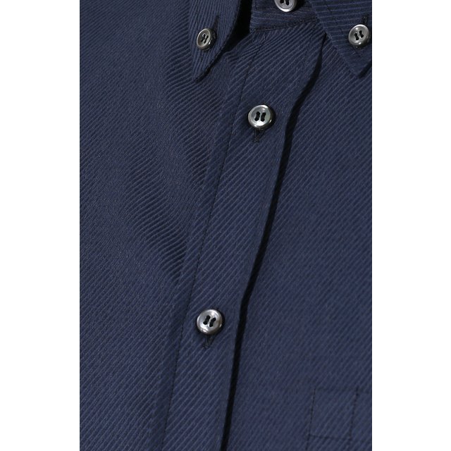 фото Хлопковая рубашка с воротником button down brioni