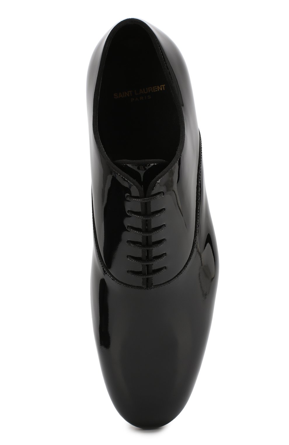 Мужские кожаные оксфорды SAINT LAURENT черного цвета, арт. 607931/0D500 | Фото 5 (Материал внутренний: Натуральная кожа; Стили: Классический; Мужское Кросс-КТ: Вечерняя обувь)