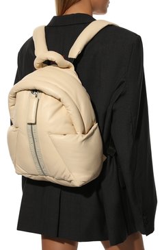 Женский рюкзак jaime VIC MATIE кремвого цвета, арт. 1B0210T_999Z160115 | Фото 6 (Материал: Натуральная кожа; Стили: Кэжуэл; Размер: large)
