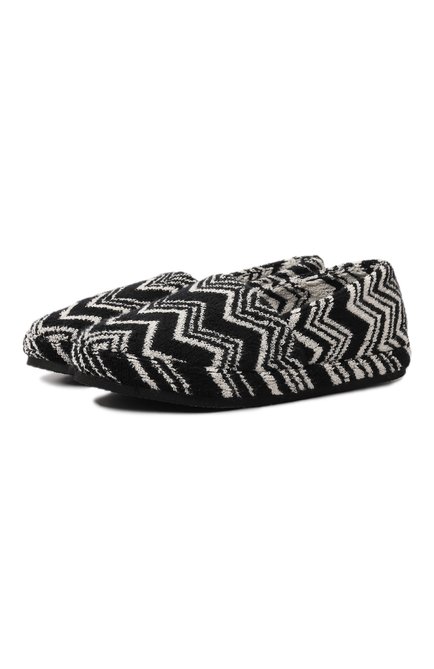 Женского текстильные домашние туфли keith MISSONIHOME черно-белого цвета по цене 53800 руб., арт. 1K30G00027/601 | Фото 1