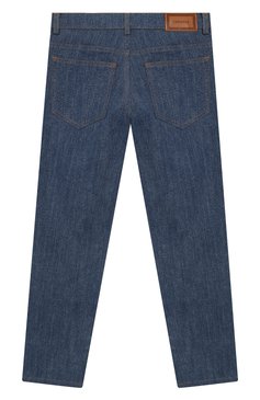 Детские джинсы VERSACE синего цвета, арт. YD000131/A230581/6A | Фото 2 (Материал внешний: Хлопок; Статус проверки: Проверена категория)