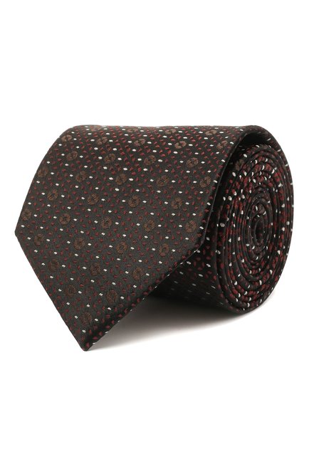 Мужской шелковый галстук BRIONI темно-коричневого цвета по цене 27900 руб., арт. 061Q00/01409 | Фото 1