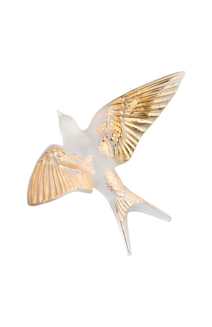 Скульптура hirondelles LALIQUE золотого цвета, арт. 10645900 | Фото 1 (Статус проверки: Проверена категория; Интерьер_коллекция: Hirondelles; Ограничения доставки: fragile-2)