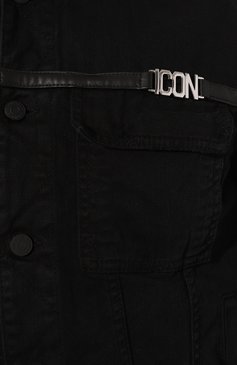 Мужская джинсовая куртка icon DSQUARED2 черного цвета, арт. S79AM0052/S47925 | Фото 5 (Кросс-КТ: Куртка, Деним; Рукава: Длинные; Материал сплава: Проставлено; Материал внешний: Хлопок, Деним; Драгоценные камни: Проставлено; Длина (верхняя одежда): Короткие; Стили: Кэжуэл)