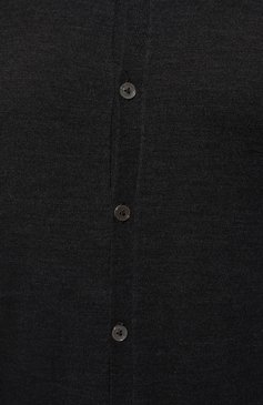 Мужская шерстяная рубашка VAN LAACK темно-серого цвета, арт. SAFIN0/S00173 | Фото 5 (Манжеты: На пуговицах; Воротник: Кент; Материал внешний: Шерсть; Рукава: Длинные; Случай: Повседневный; Региональные ограничения белый список (Axapta Mercury): Не проставлено; Длина (для топов):  Стандартные; Материал сплава: Проставлено; Нос: Не проставлено; Принт: Однотонные; Драгоценные камни: Проставлено; Стили: Кэжуэл)