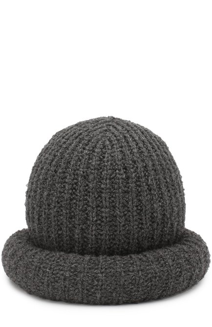 Женская шерстяная шляпа фактурной вязки MARC JACOBS (THE) серого цвета, арт. X21789758 | Фото 1 (Материал: Шерсть, Текстиль; Статус проверки: Проверена категория)