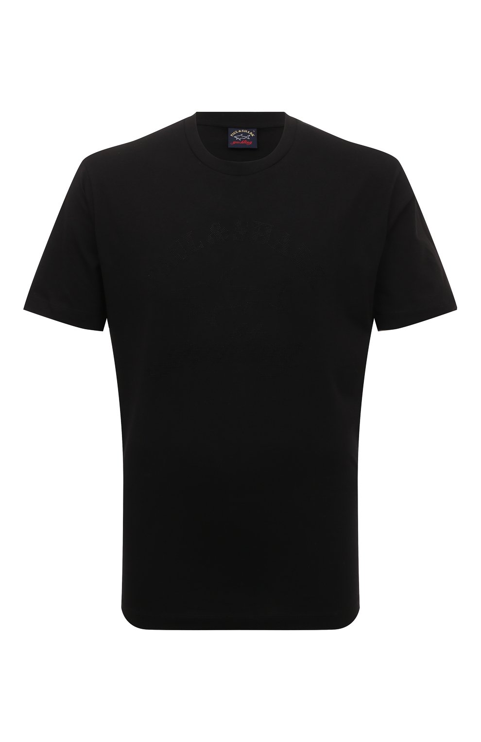 Хлопковая футболка Paul&Shark 13311614, цвет чёрный, размер 46