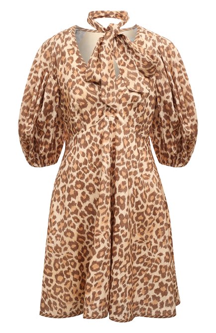 Женское льняное платье ZIMMERMANN леопардового цвета по цене 99900 руб., арт. 1197DRF23 | Фото 1
