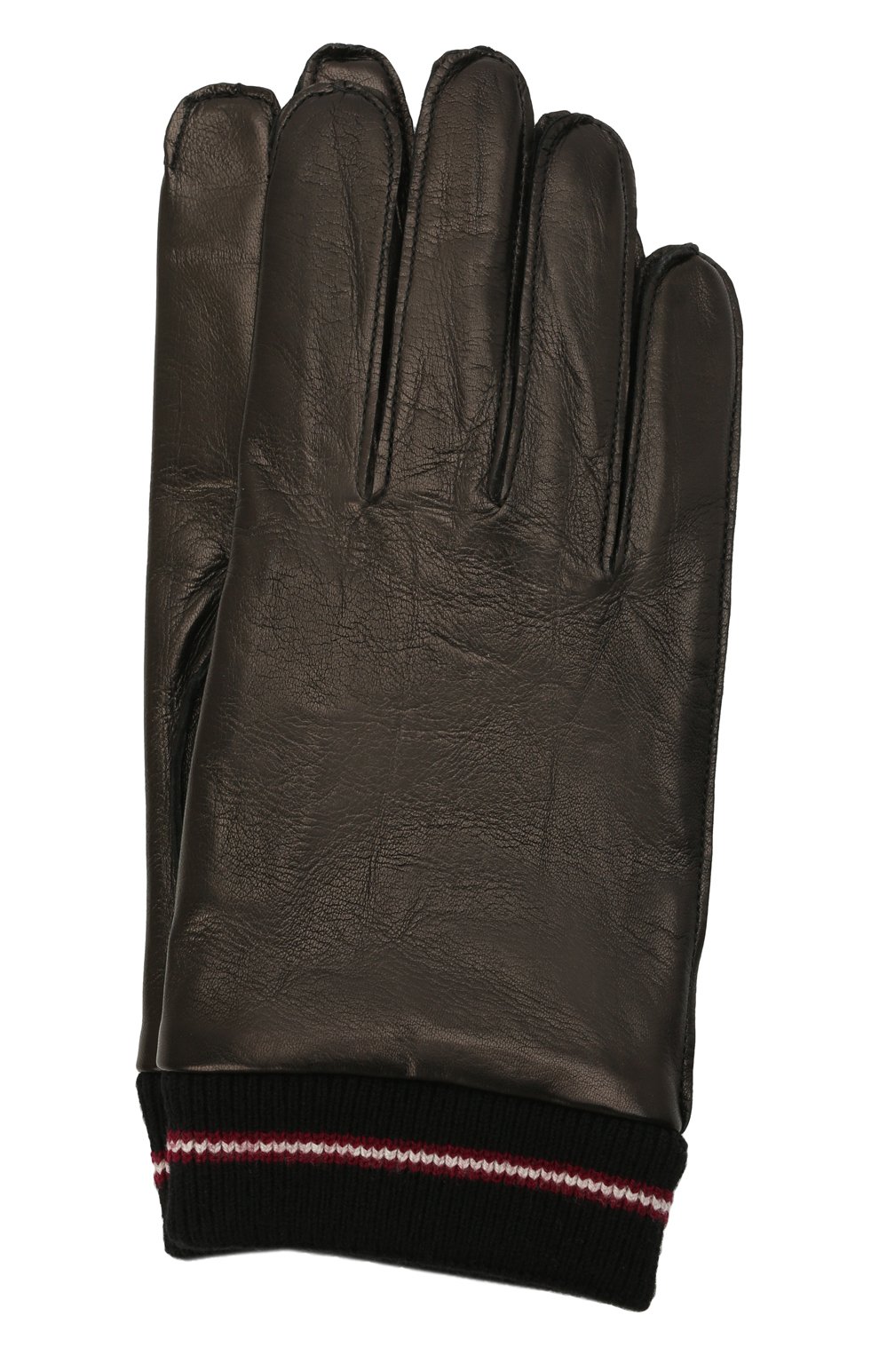 Мужские кожаные перчатки BALLY черного цвета, арт. M9P0030L-1S134/00 | Фото 1 (Материал: Натуральная кожа; Мужское Кросс-КТ: Кожа и замша)