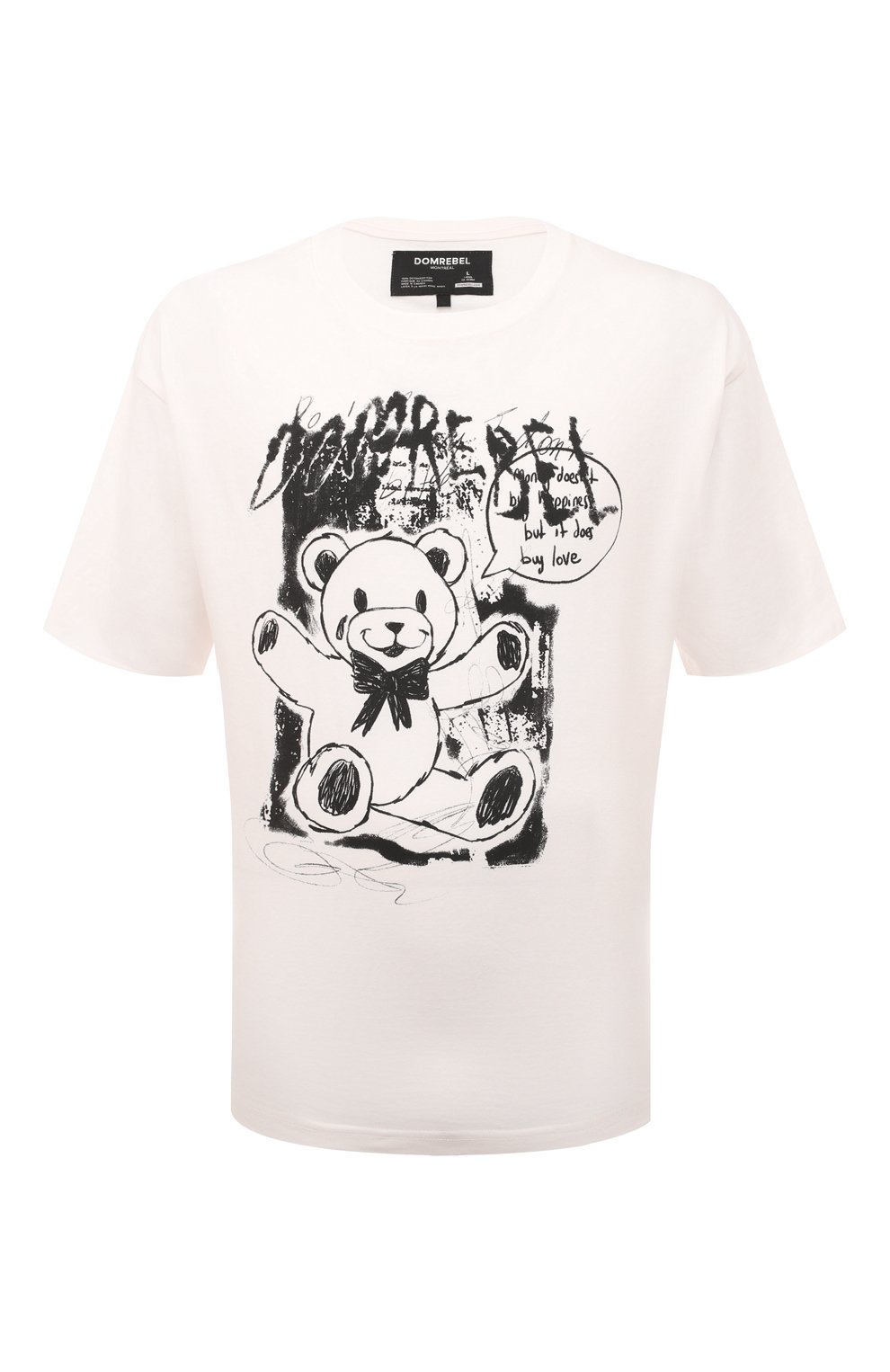 Хлопковая футболка DOMREBEL LULLABY/T-SHIRT, цвет белый, размер 46