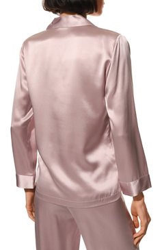 Женская шелковая пижама LUNA DI SETA светло-розового цвета, арт. VLST08007 | Фото 4 (Материал внешний: Шелк)