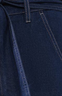 Женские джинсы с поясом TWO WOMEN IN THE WORLD синего цвета, арт. ADRIENNE/UNVL2 | Фото 5 (Длина (брюки, джинсы): Удлиненные; Кросс-КТ: Деним; Материал внешний: Хлопок; Статус проверки: Проверено, Проверена категория)