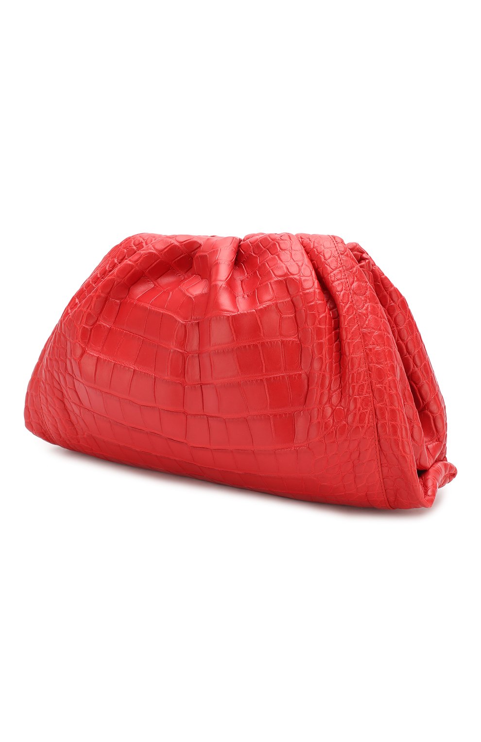 Женский клатч pouch из кожи аллигатора BOTTEGA VENETA красного цвета, арт. 576227/VCPX0/AMIS | Фото 3 (Материал: Экзотическая кожа; Женское Кросс-КТ: Клатч-клатчи; Размер: large)
