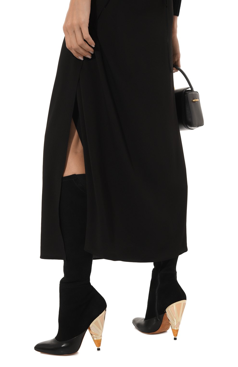 Комбинированные сапоги на декорированном каблуке Givenchy BE0/9104/041 Фото 3