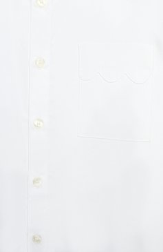 Детское хлопковая блузка BURBERRY белого цвета, арт. 8013749 | Фото 3 (Рукава: Длинные; Материал внешний: Хлопок; Стили: Классический; Статус проверки: Проверена категория)