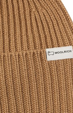 Мужская шерстяная шапка WOOLRICH бежевого цвета, арт. CFW0AC0166MR/UF0663 | Фото 3 (Материал: Текстиль, Шерсть; Кросс-КТ: Трикотаж)