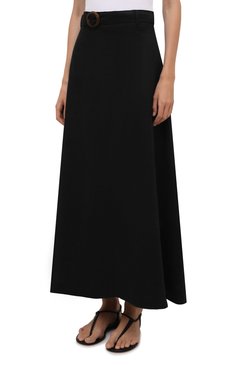 Женская льняная юбка FAITHFULL THE BRAND черного цвета, арт. FF1671-BLK | Фото 3 (Женское Кросс-КТ: Юбка-пляжная одежда, Юбка-одежда; Материал внешний: Лен; Длина Ж (юбки, платья, шорты): Макси; Материал подклада: Вискоза; Стили: Бохо)