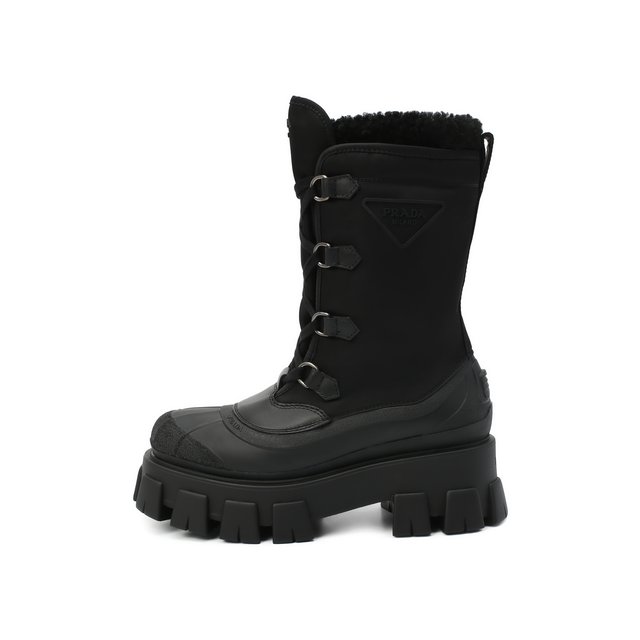 фото Комбинированные сапоги monolith prada