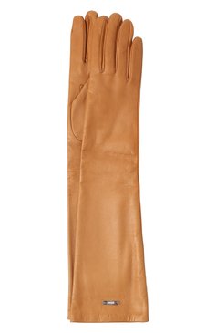 Женские кожаные перчатки KITON бежевого цвета, арт. D54907X0471B | Фото 1 (Материал: Натуральная кожа)